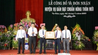 Huyện Vụ Bản đón nhận Quyết định công nhận "Huyện đạt chuẩn Nông thôn mới"